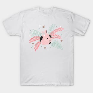 Mint and pink rabbit T-Shirt